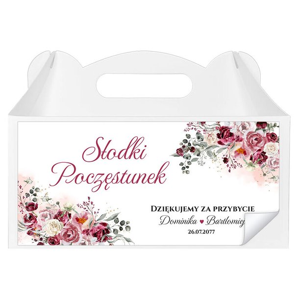 Naklejki na pudełka na ciasto 3 szt. - Dafne2