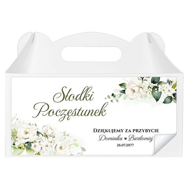 Naklejki na pudełka na ciasto 3 szt. - Julia