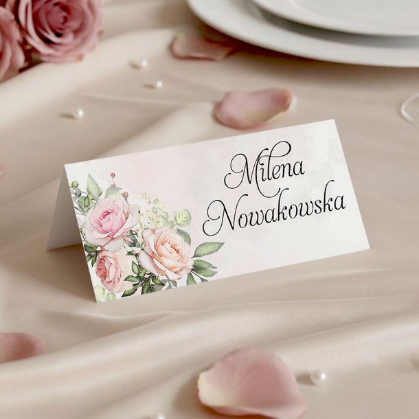 Winietki na stół Rose
