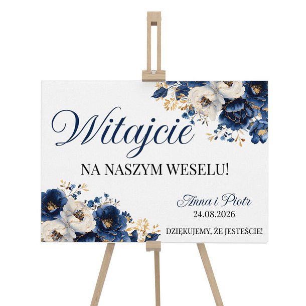 Tablica powitalna na wesele 50x70cm - Amber