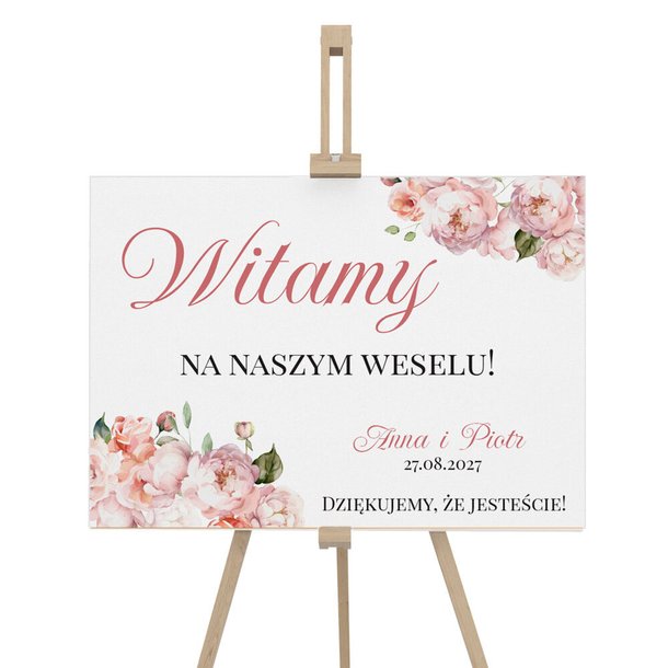 Tablica powitalna na wesele 50x70cm - Amber 3