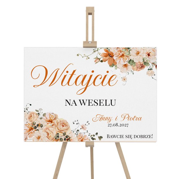 Tablica powitalna na wesele 50x70cm - Amber 5