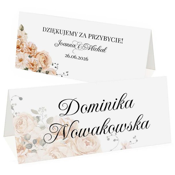 Winietki na stół - Amber