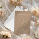 Zaproszenia na chrzest zaokrąglone z wycięciem - Nela