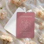 Zaproszenia na chrzest zaokrąglone z wycięciem - Nela