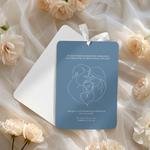 Zaproszenia na chrzest zaokrąglone z wycięciem - Nela