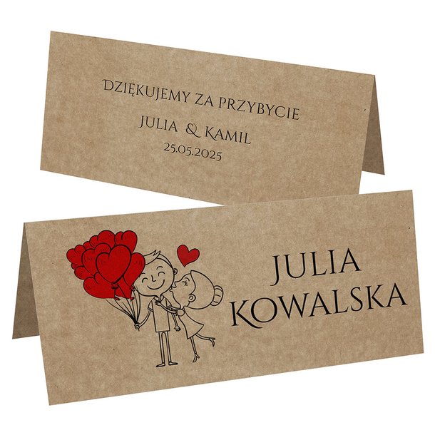Winietki EKO na stół Ludki