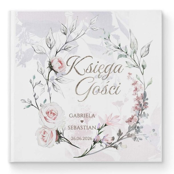Księga gości weselnych - białe/czarne karty - Anna