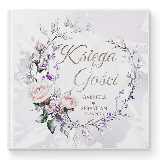 Księga gości weselnych - białe/czarne karty - Anna
