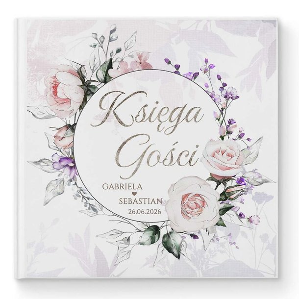 Księga gości weselnych - białe/czarne karty - Anna