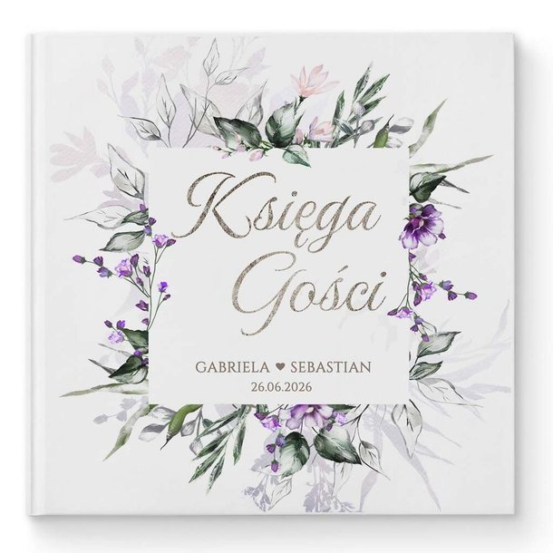 Księga gości weselnych - białe/czarne karty - Anna