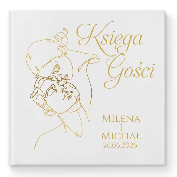 Księga gości weselnych - białe/czarne karty - Freja