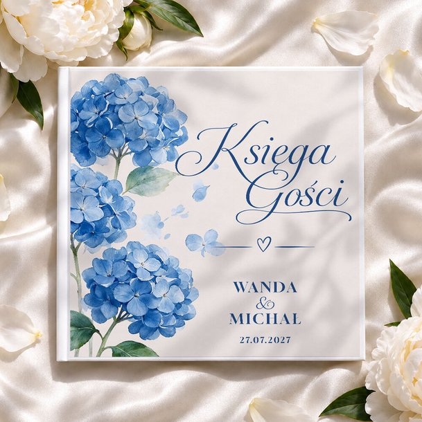 Księga gości weselnych - białe/czarne karty - Nerida