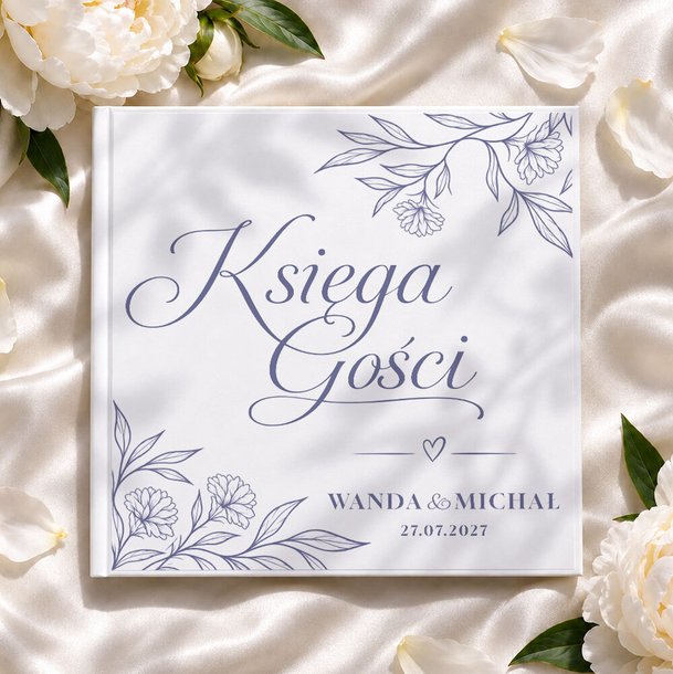 Księga gości weselnych - białe/czarne karty - Bella