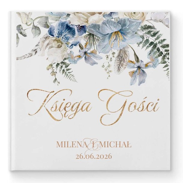 Księga gości weselnych - białe/czarne karty - Milana
