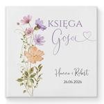 Księga gości weselnych - białe/czarne karty - Fiorella