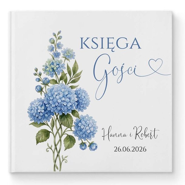 Księga gości weselnych - białe/czarne karty - Fiorella