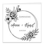 Zaproszenia złocone Ofelia2