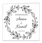 Zaproszenia złocone Ofelia2
