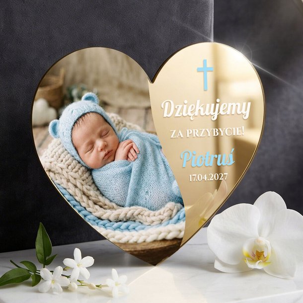 Podziękowania dla gości magnesy lustrzane na Chrzest