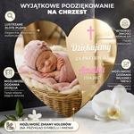 Podziękowania dla gości magnesy lustrzane na Chrzest ze zdjęciem