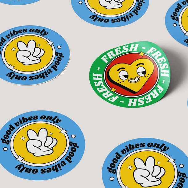 Personalizowane Naklejki Firmowe - Koło - Dowolny projekt