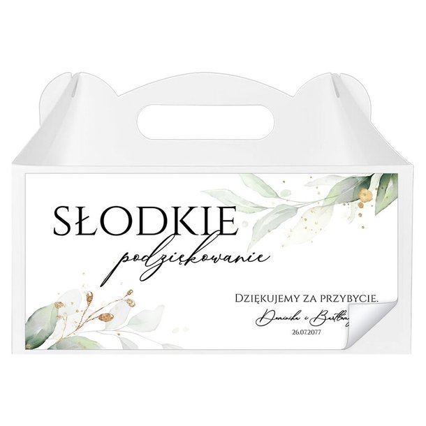 Naklejki na pudełka na ciasto 3 szt. - Julia