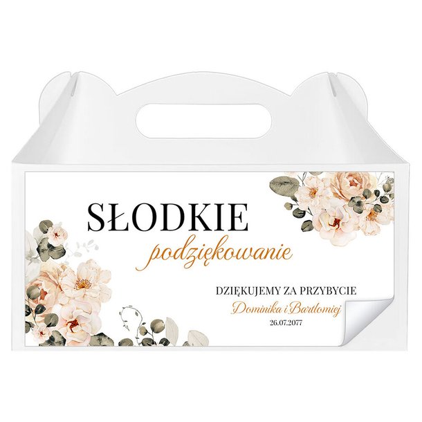 Naklejki na pudełka na ciasto 3 szt. - Milana