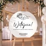 Okrągła tablica powitalna na Chrzest Święty - 60 cm