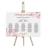 Plan stołów weselny Tablica na wesele 50x70cm - Amber