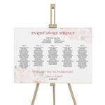 Plan stołów weselny Tablica na wesele 50x70cm - Amber