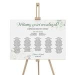 Plan stołów weselny Tablica na wesele 50x70cm - Amber