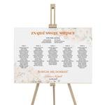 Plan stołów weselny Tablica na wesele 50x70cm - Amber