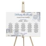 Plan stołów weselny Tablica na wesele 50x70cm - Amber