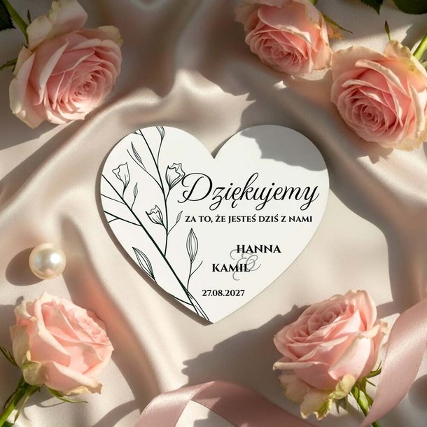 Podziękowania dla gości magnesy - Bella