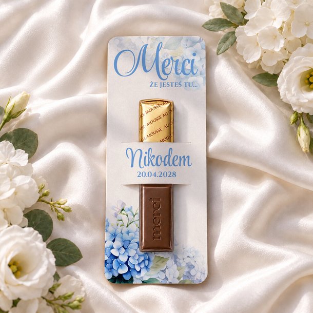 Podziękowania MERCI na chrzest - Bessie
