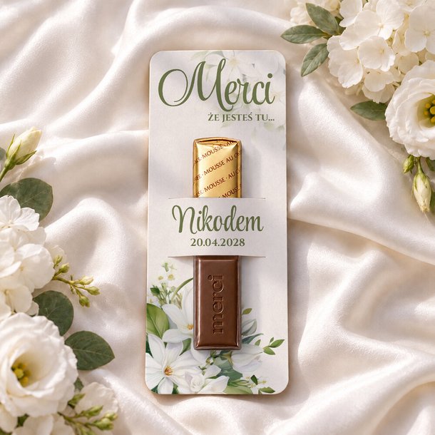 Podziękowania MERCI na chrzest - Bessie