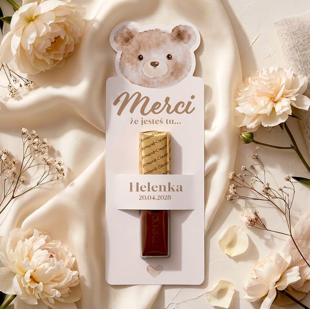 Podziękowania MERCI na chrzest - Mili