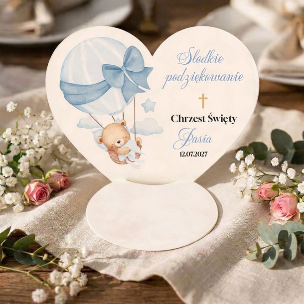 Podziękowania na chrzest tło - podkładka pod czekoladkę 11