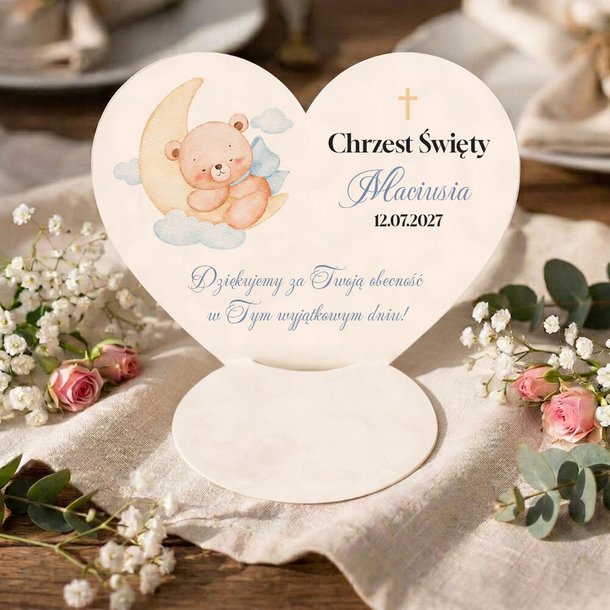 Podziękowania na chrzest tło - podkładka pod czekoladkę 15