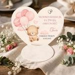 Podziękowania na chrzest tło - podkładka pod czekoladkę 19