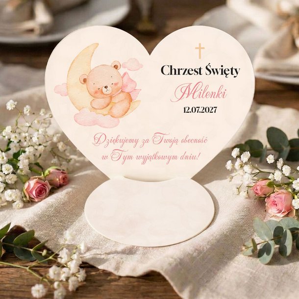 Podziękowania na chrzest tło - podkładka pod czekoladkę 20