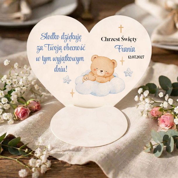 Podziękowania na chrzest tło - podkładka pod czekoladkę 7