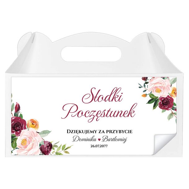 Naklejki na pudełka na ciasto 3 szt. - Oliwia