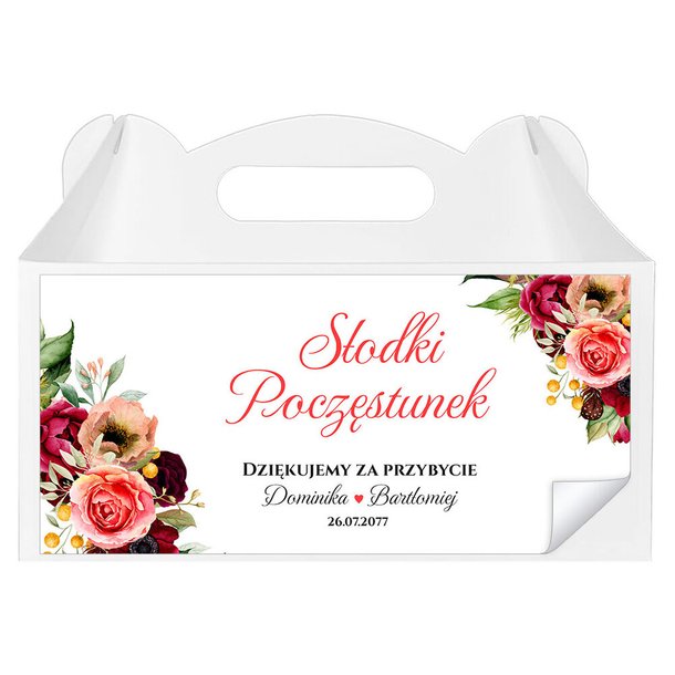 Naklejki na pudełka na ciasto 3 szt. - Oliwia