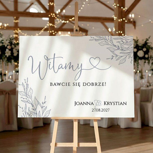 Tablica powitalna na wesele 50x70cm - Bella