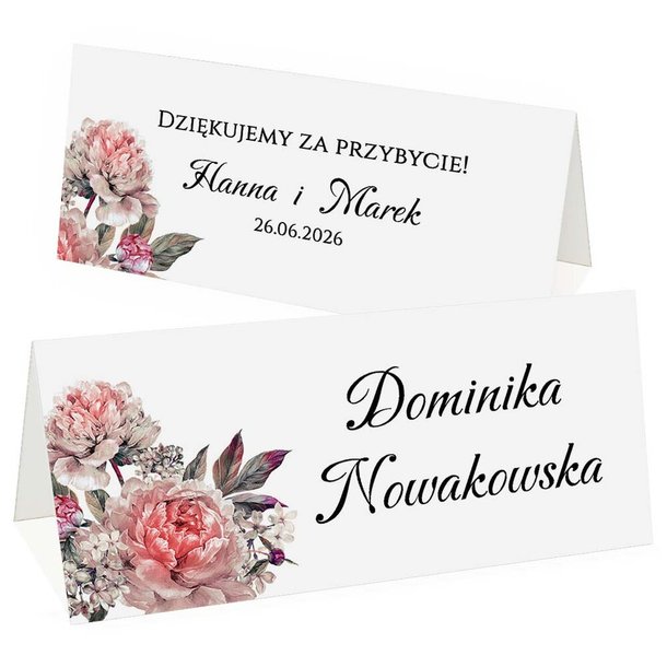 Winietki na stół - Ewelina