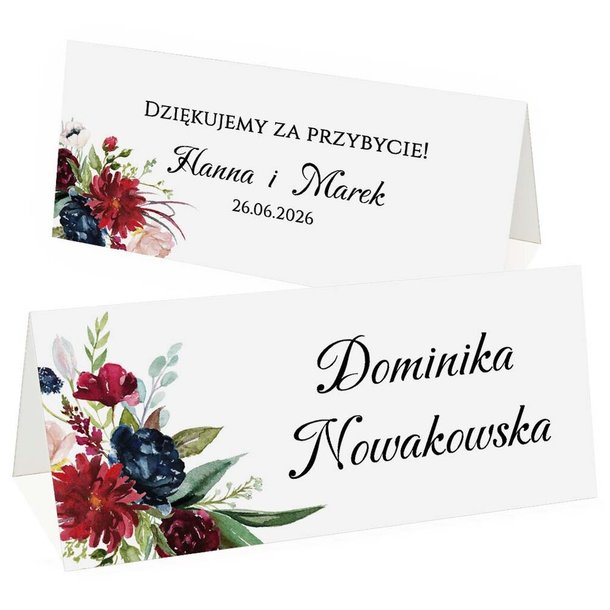 Winietki na stół - Oliwia