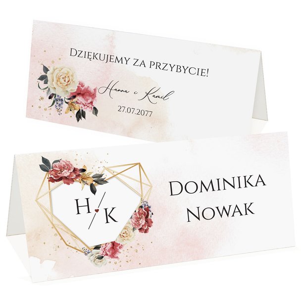 Winietki na stół Adela