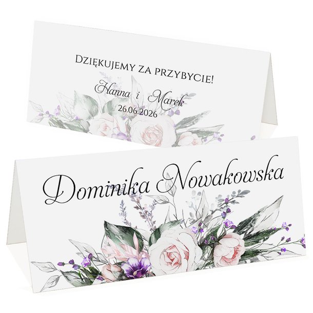 Winietki na stół Anna